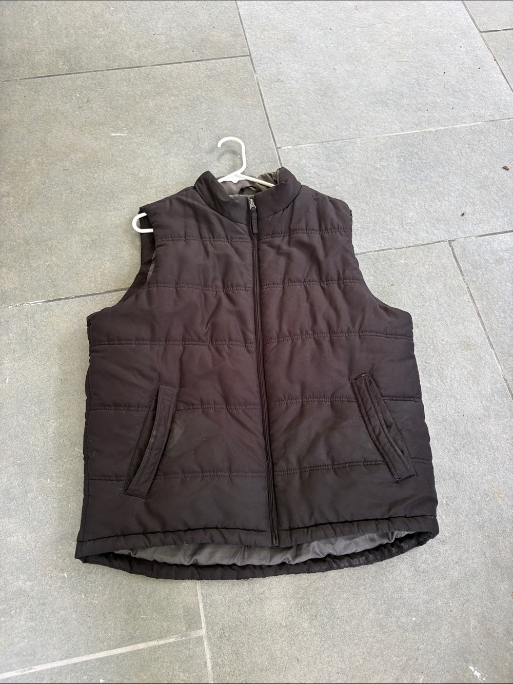 Men's Black Quilted Puffer Vest - Brand Unspecified